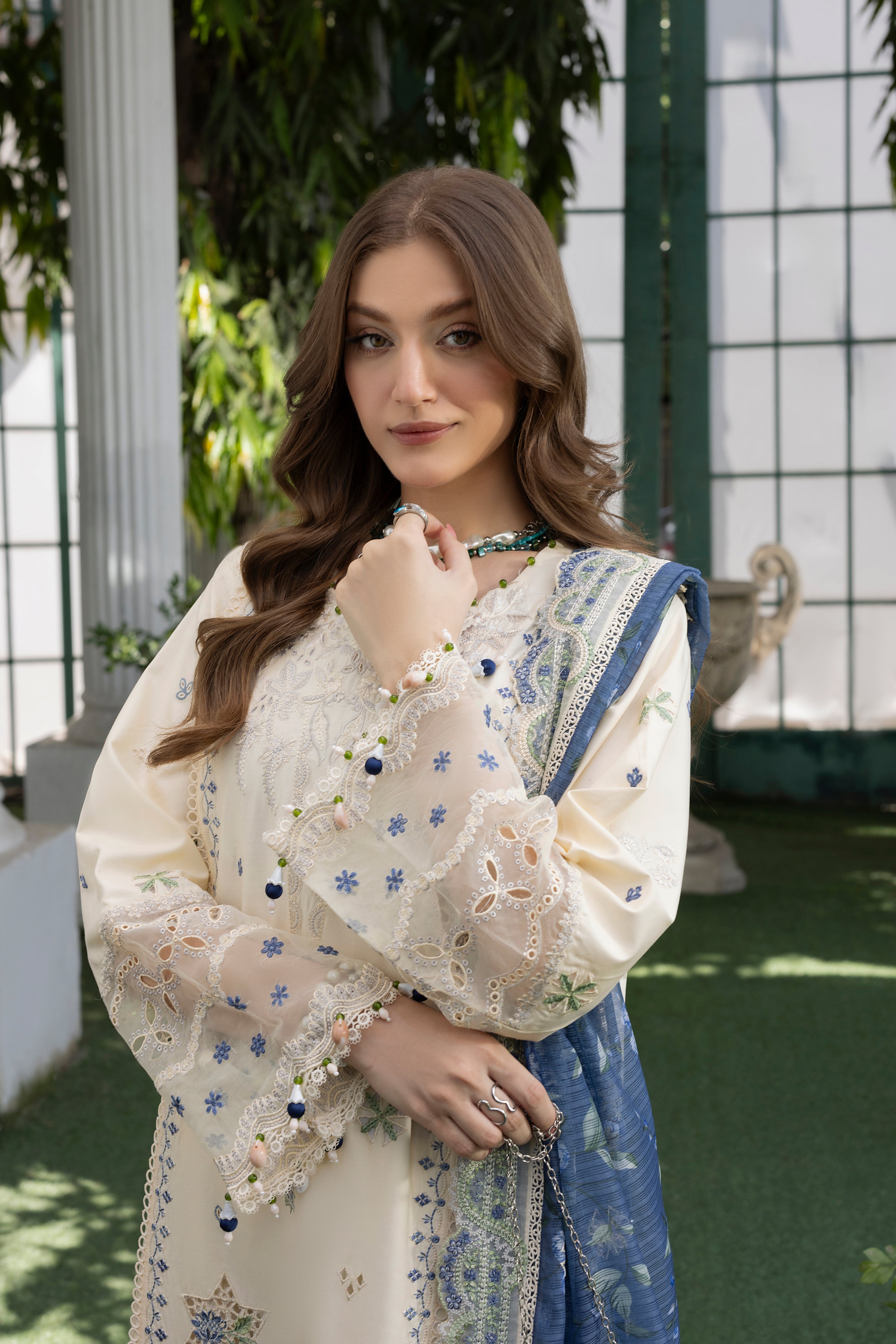 SNOW DROP--LAWN EMBROIDERED-MBN-03