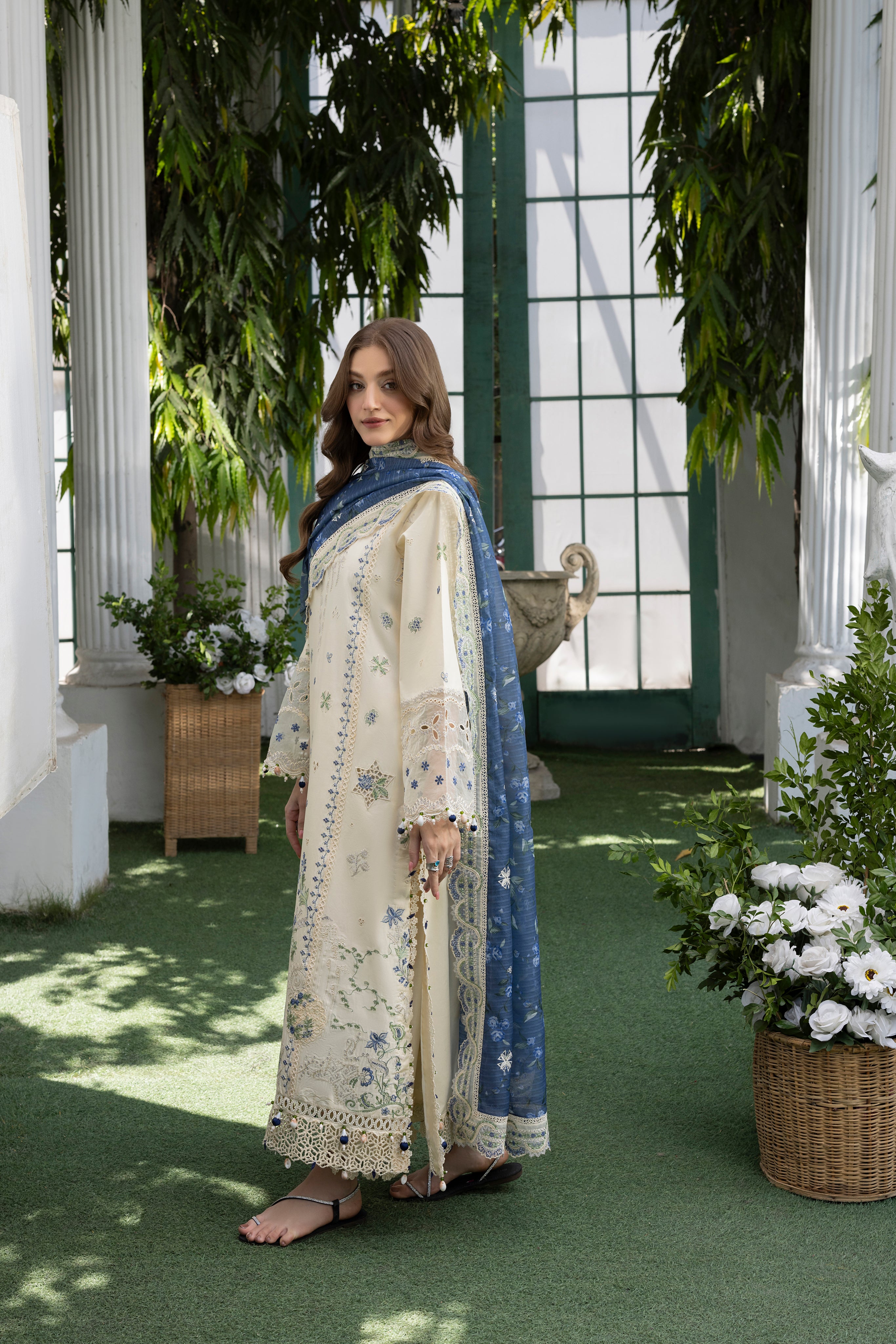SNOW DROP--LAWN EMBROIDERED-MBN-03