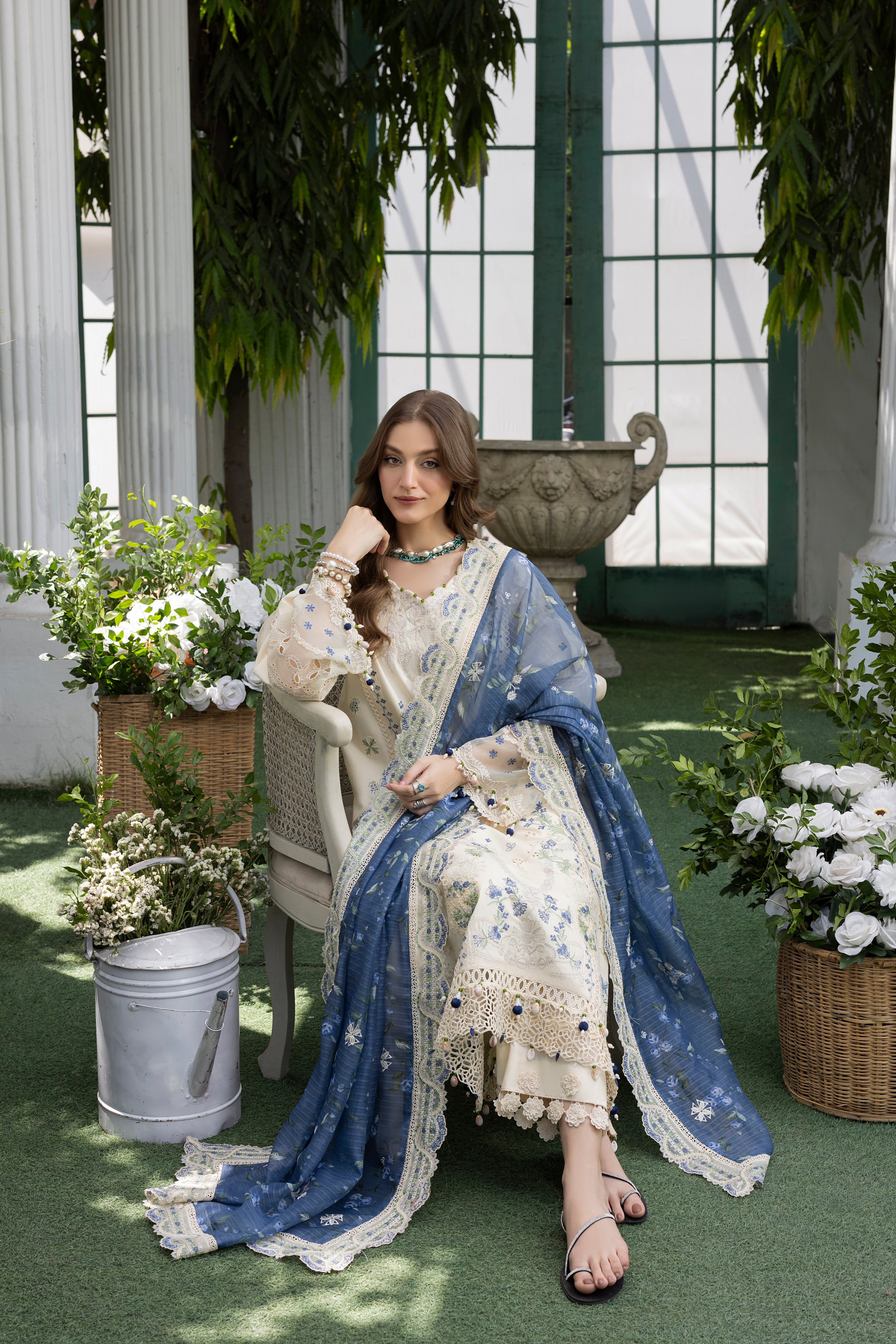 SNOW DROP--LAWN EMBROIDERED-MBN-03