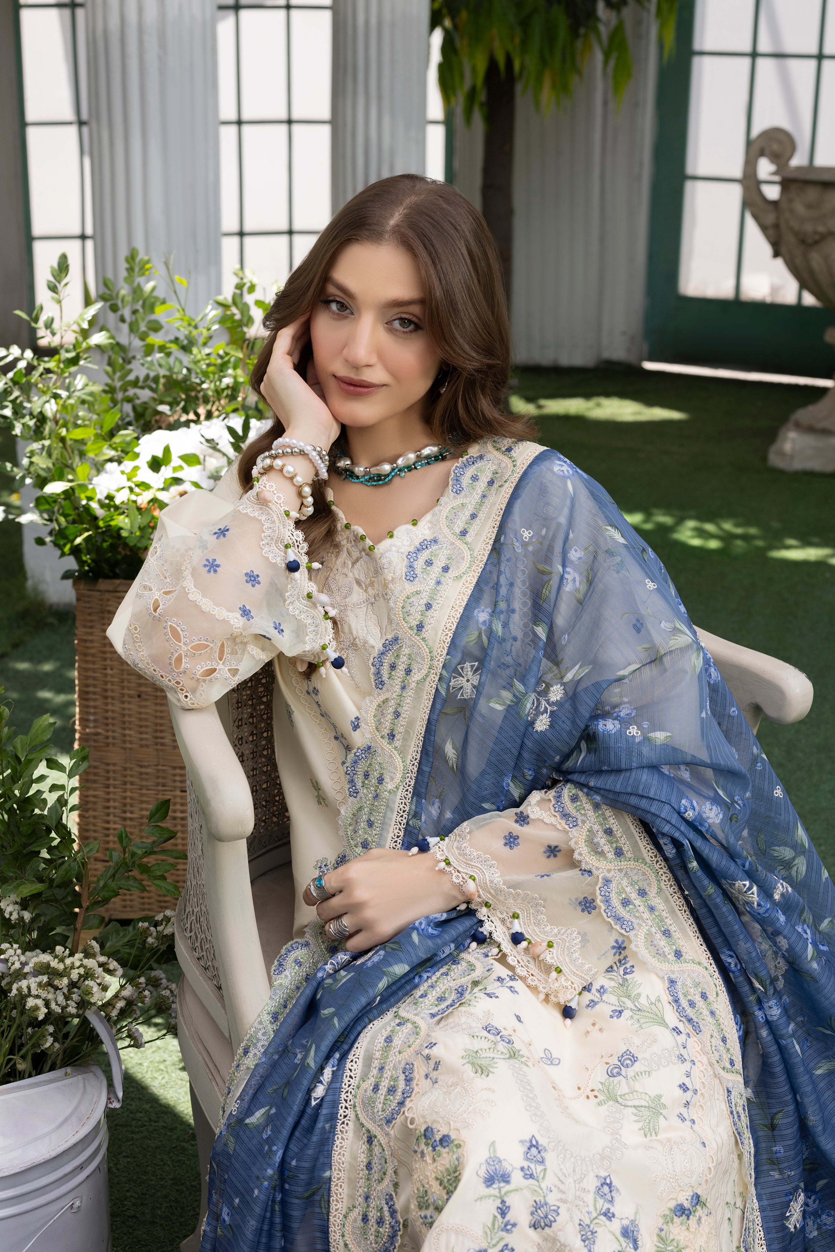 SNOW DROP--LAWN EMBROIDERED-MBN-03