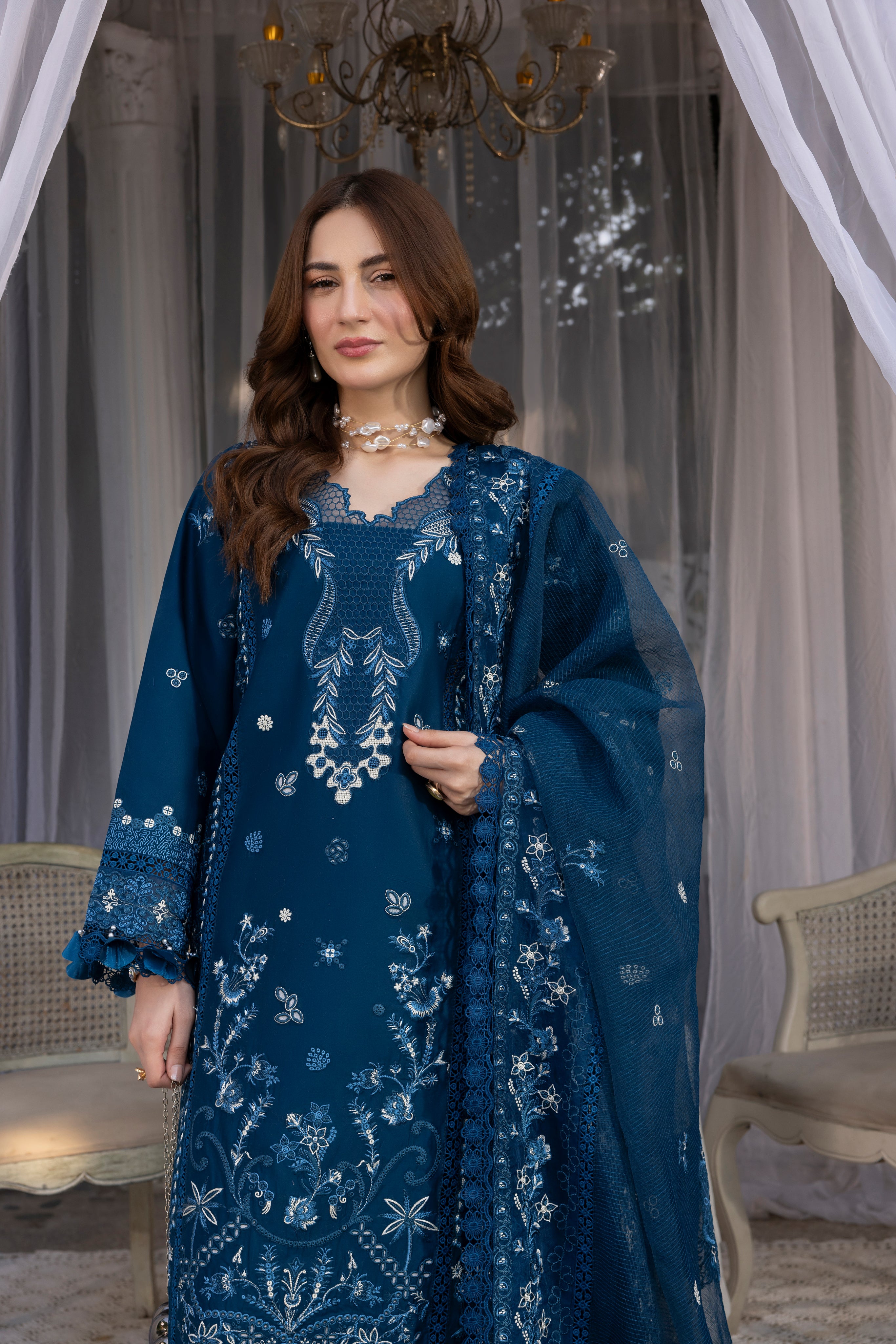 DAISY-LAWN EMBROIDERED-MBN-08