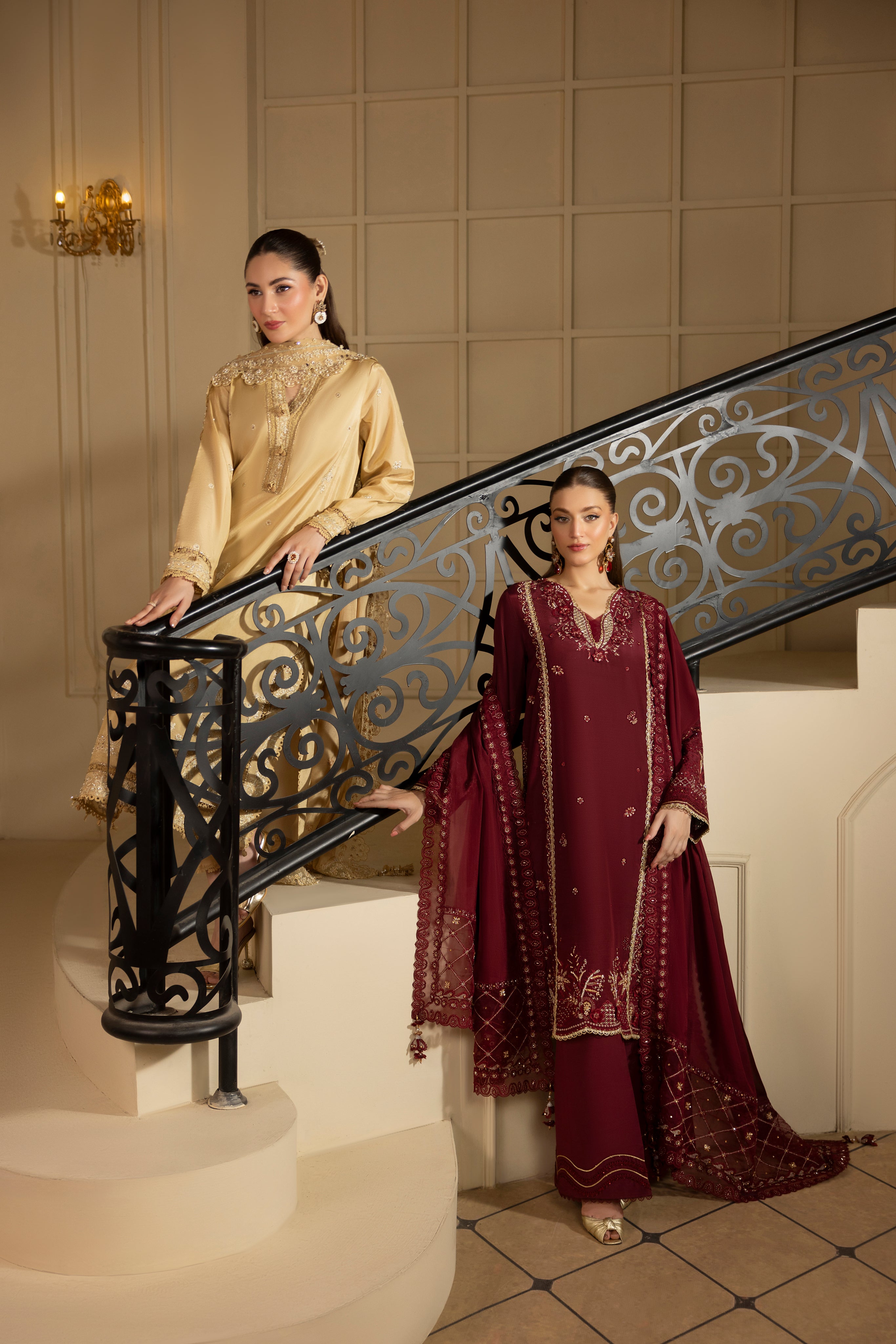 DESERT GOLDRAW -RAW SILK HAND EMBELLISHED EMBROIDERED-D-100016