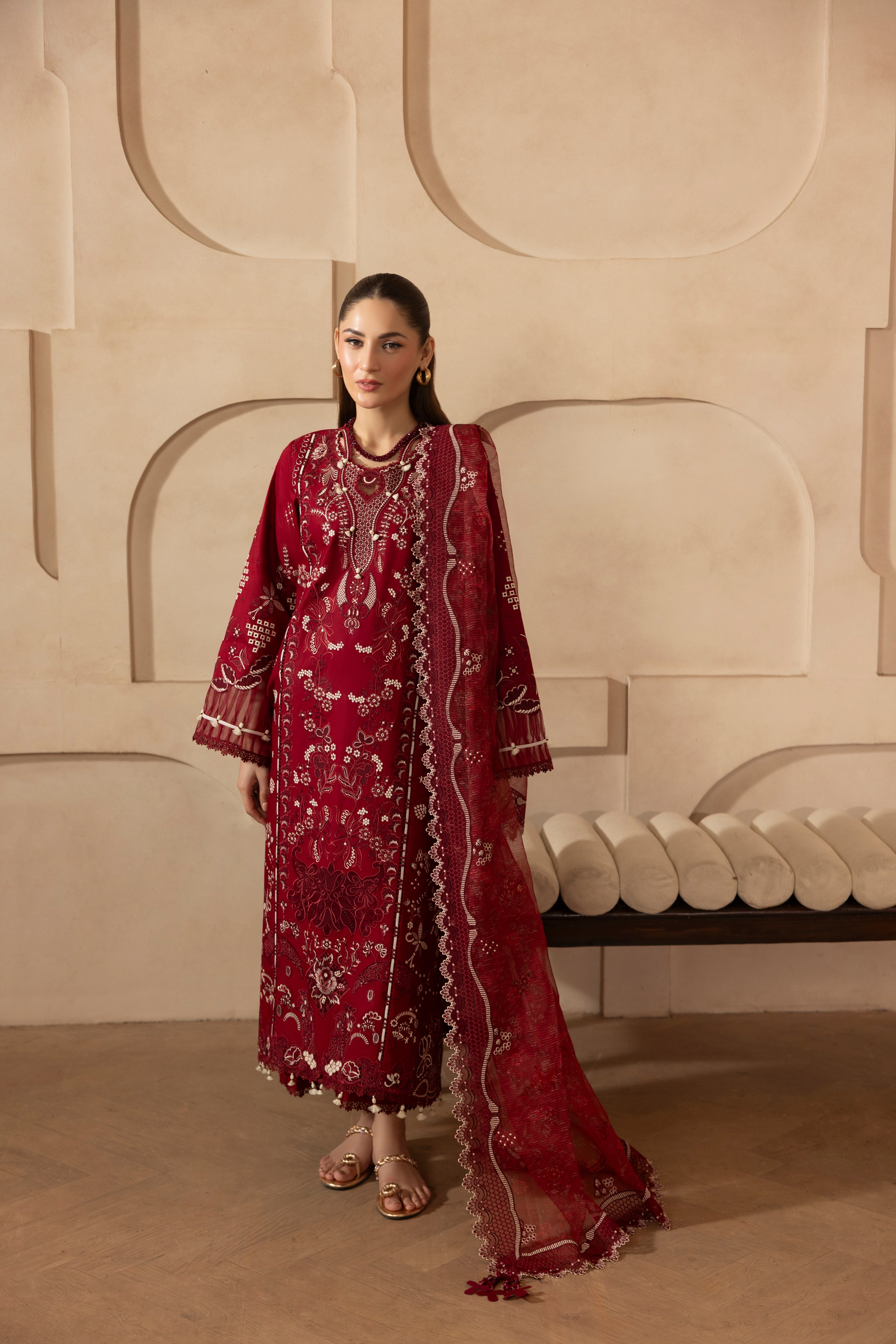 MARIGOLD-LAWN EMBROIDERED-MBN-09