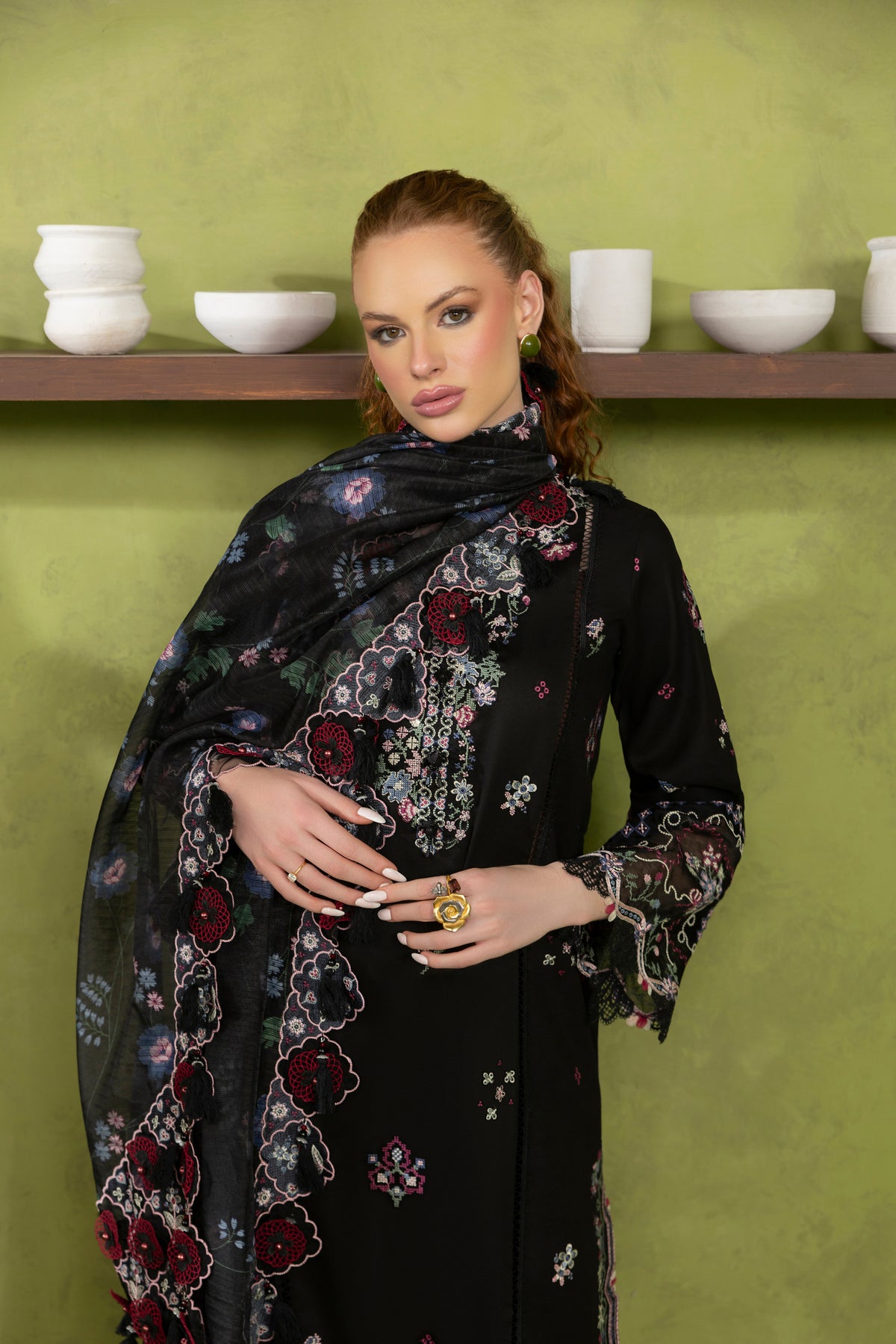 NOIR-CAMBRIC COTTON EMBROIDERED-10028