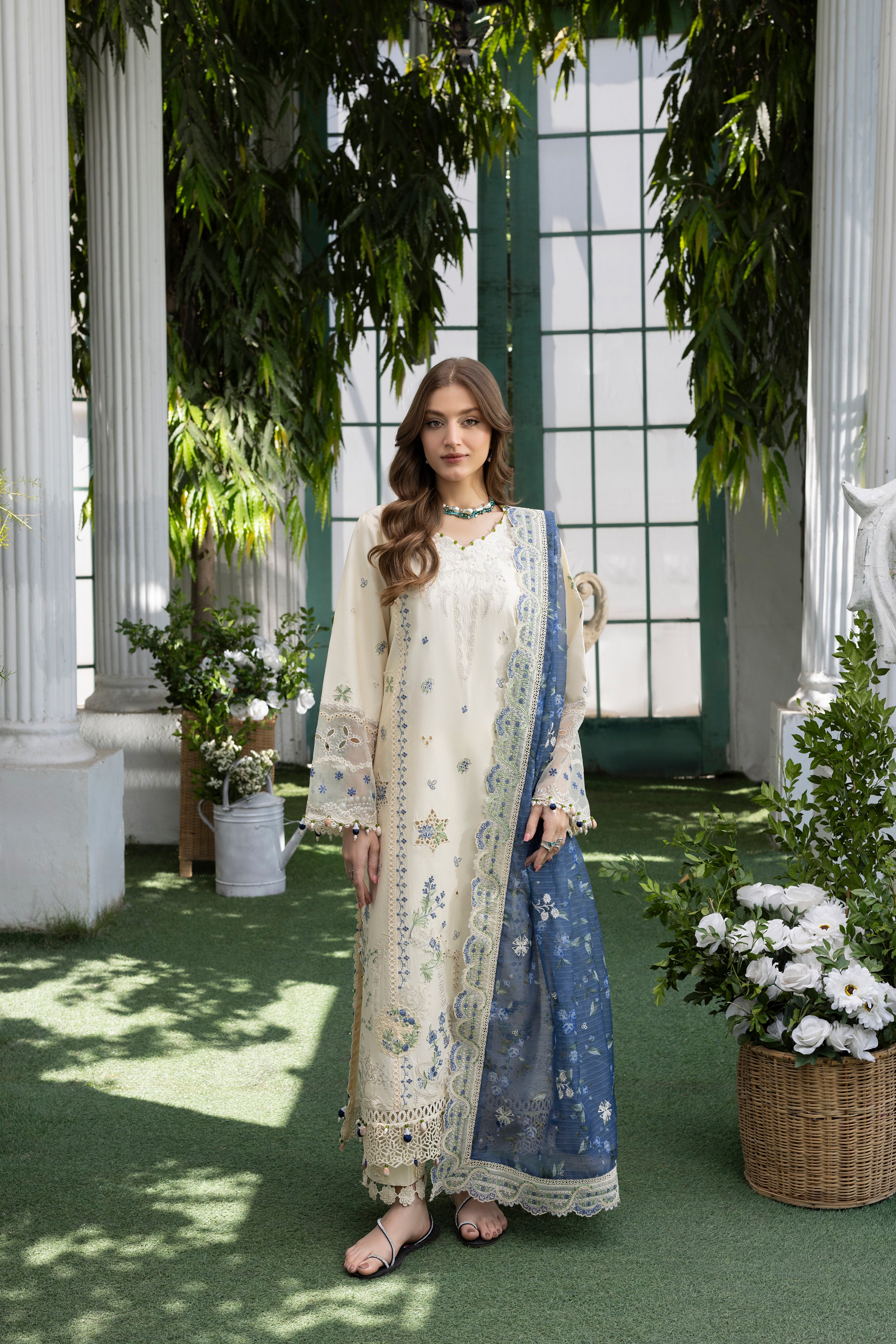 SNOW DROP--LAWN EMBROIDERED-MBN-03