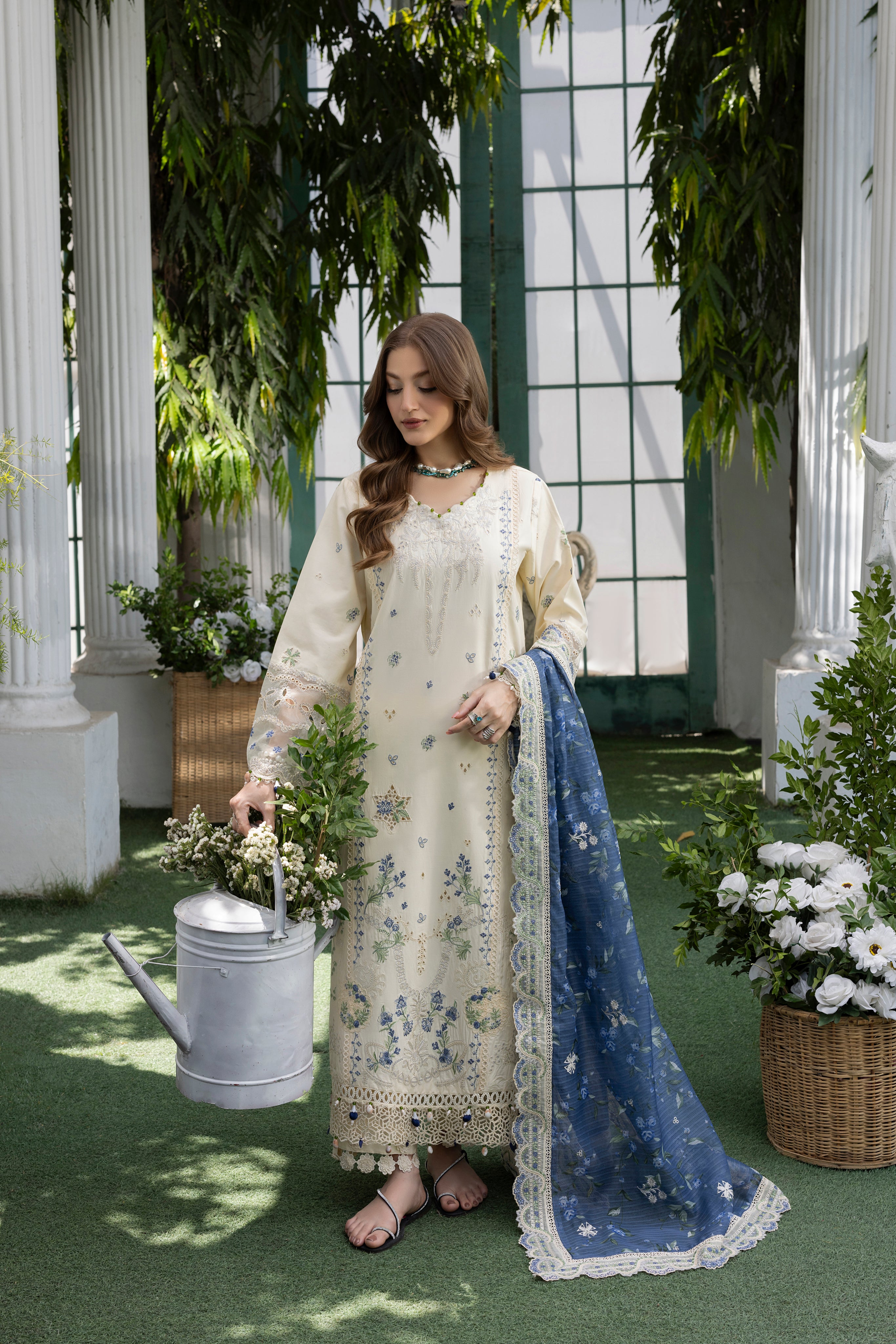 SNOW DROP--LAWN EMBROIDERED-MBN-03