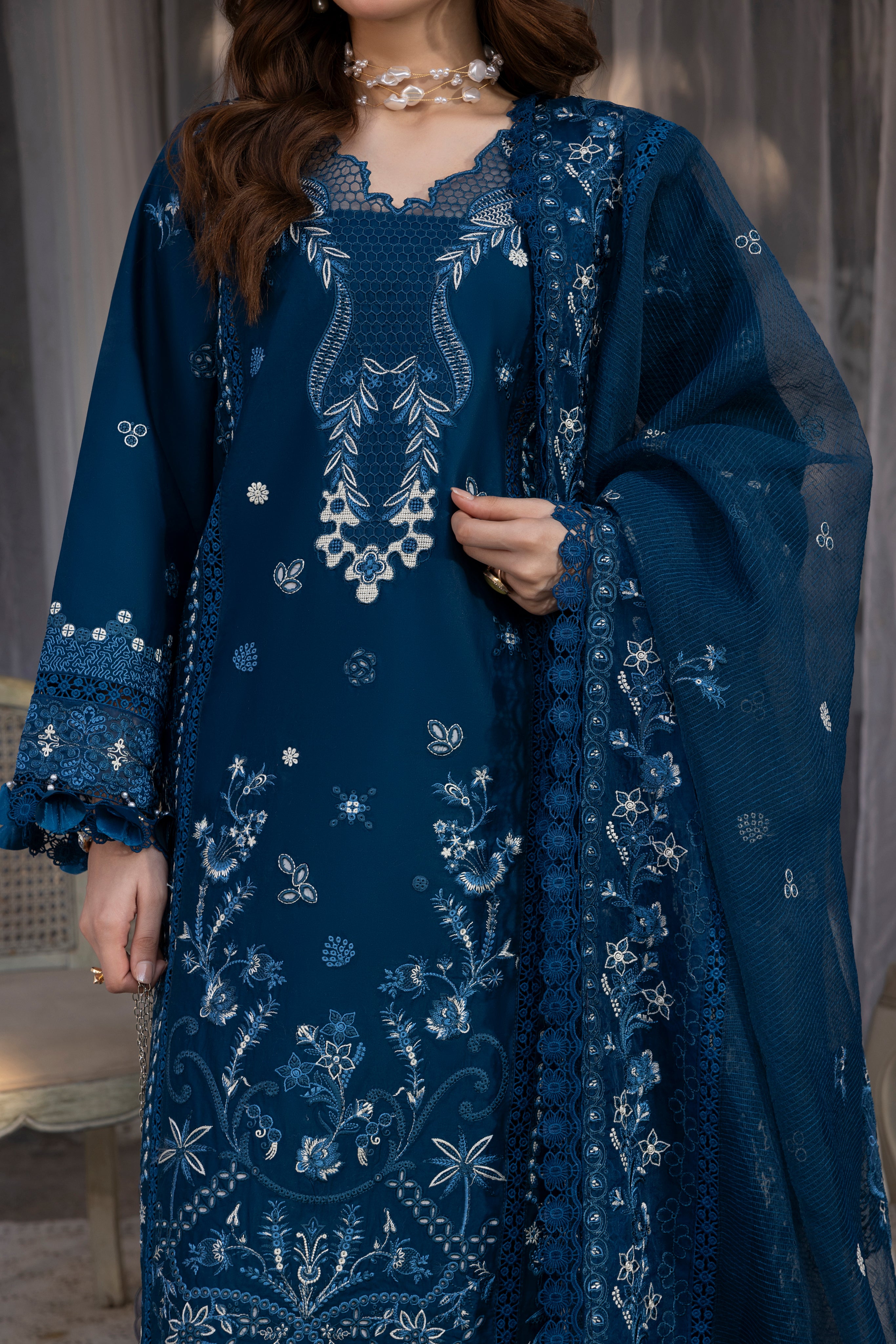 DAISY-LAWN EMBROIDERED-MBN-08