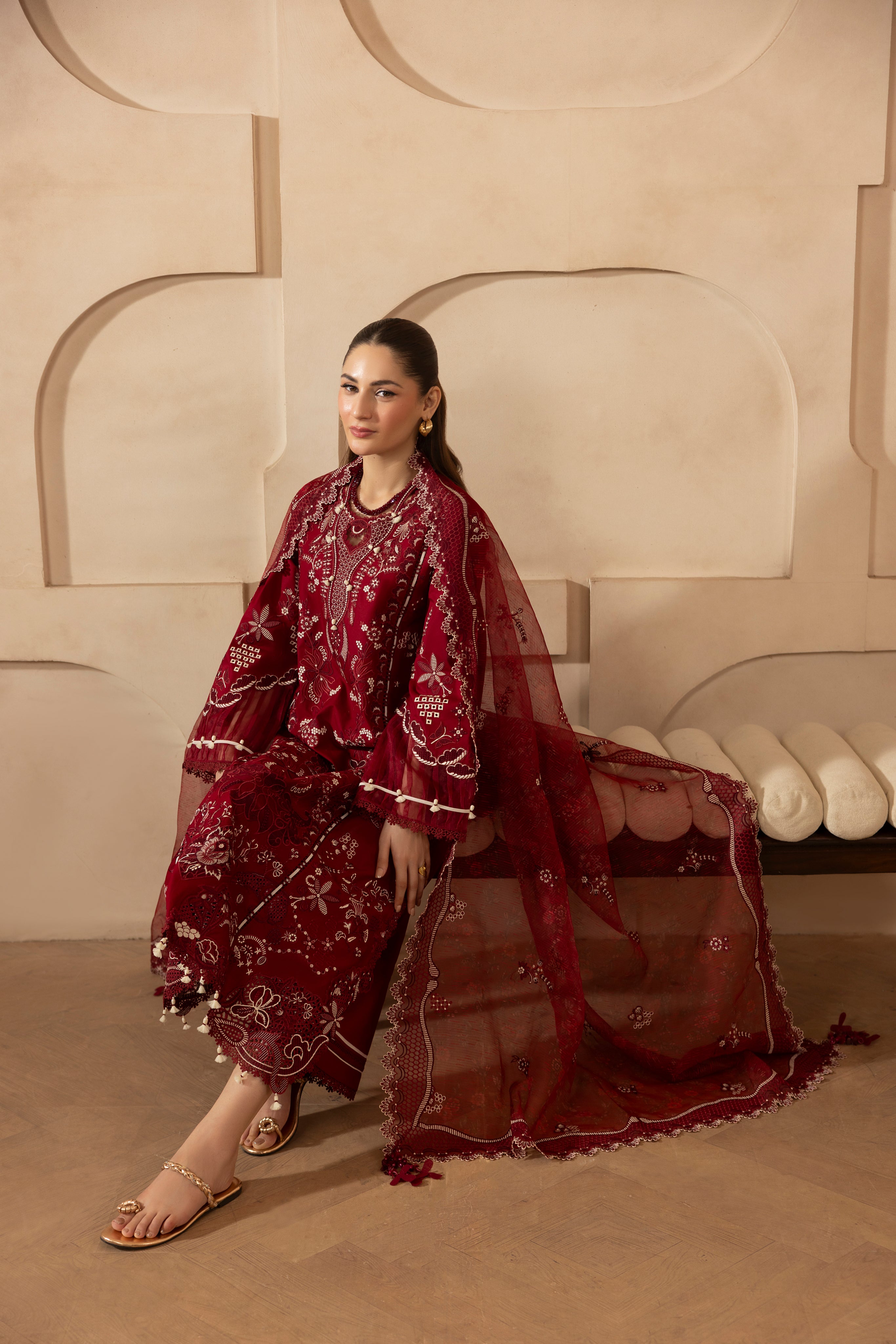 MARIGOLD-LAWN EMBROIDERED-MBN-09