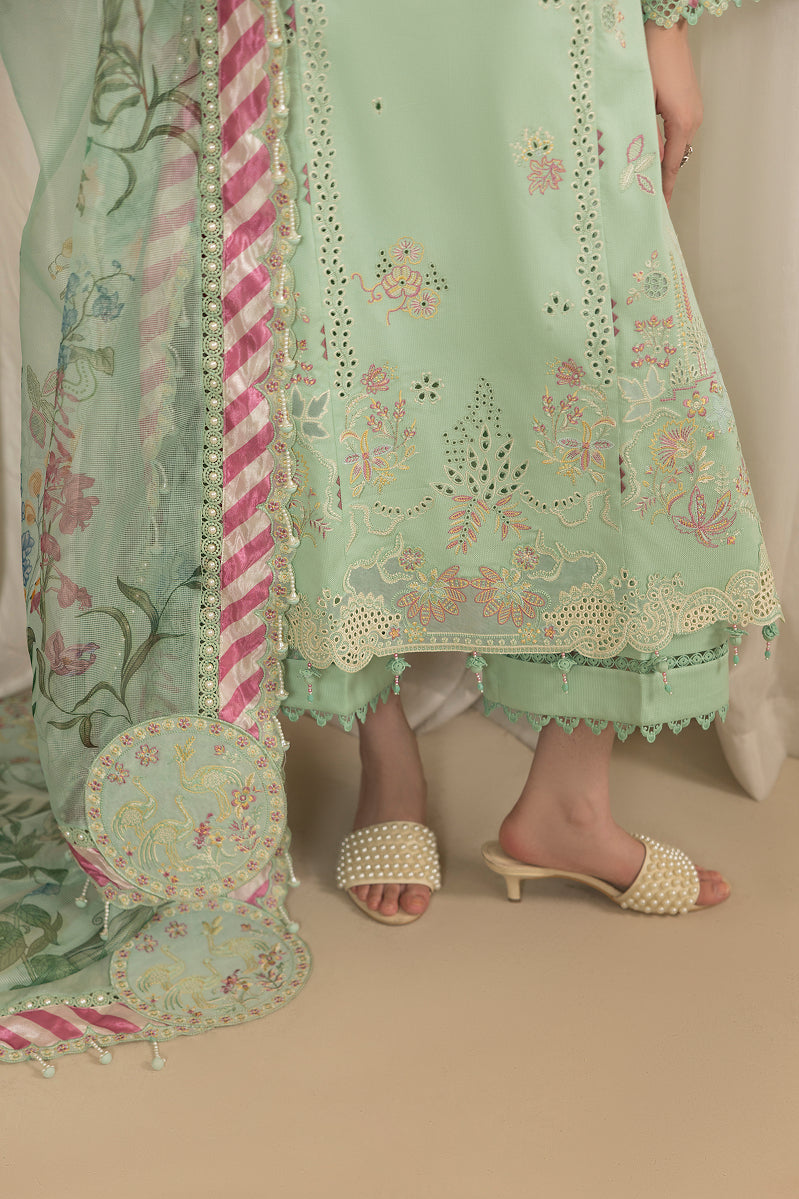 SAGE-CAMBRIC COTTON EMBROIDERED-
