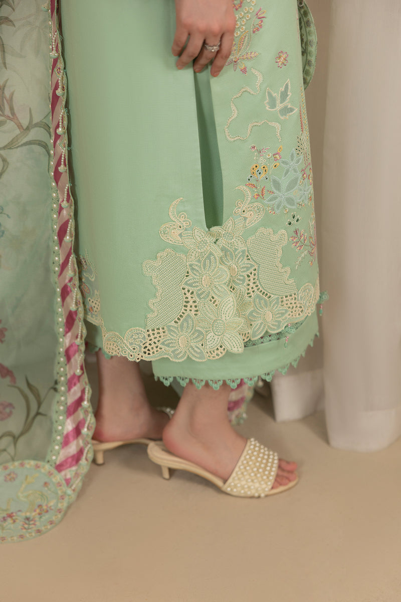 SAGE-CAMBRIC COTTON EMBROIDERED-