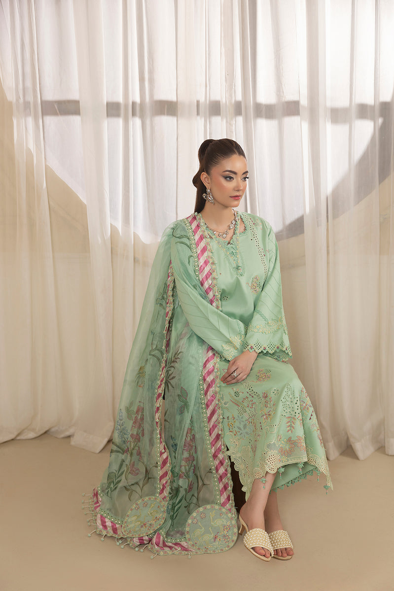 SAGE-CAMBRIC COTTON EMBROIDERED-