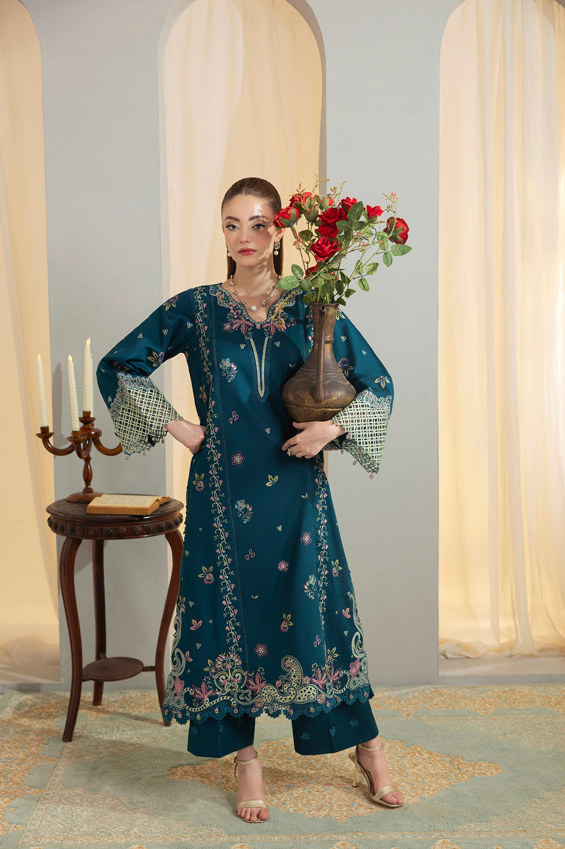 SIREN-CAMBRIC COTTON EMBROIDERED-