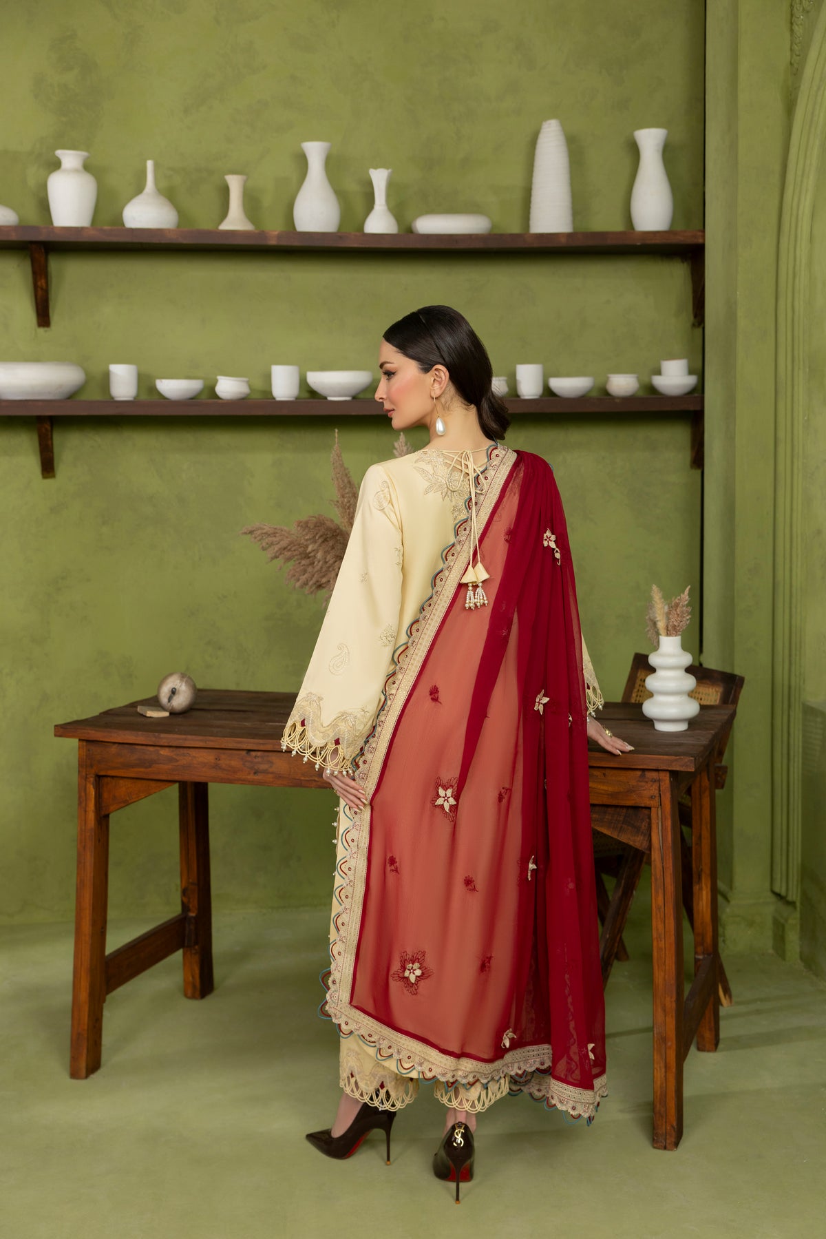 ROSEWOOD-CAMBRIC COTTON EMBROIDERED-10027
