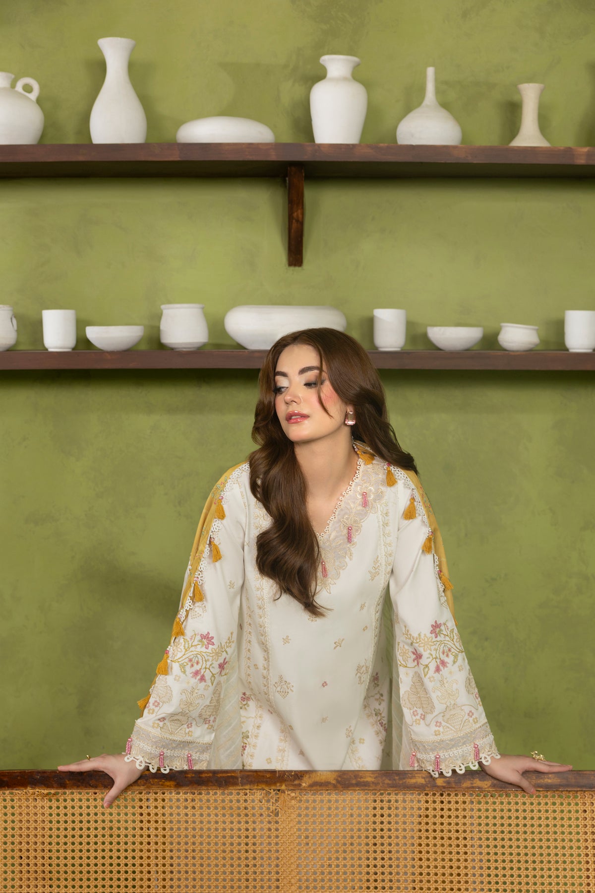 DOVE-CAMBRIC COTTON EMBROIDERED-10022