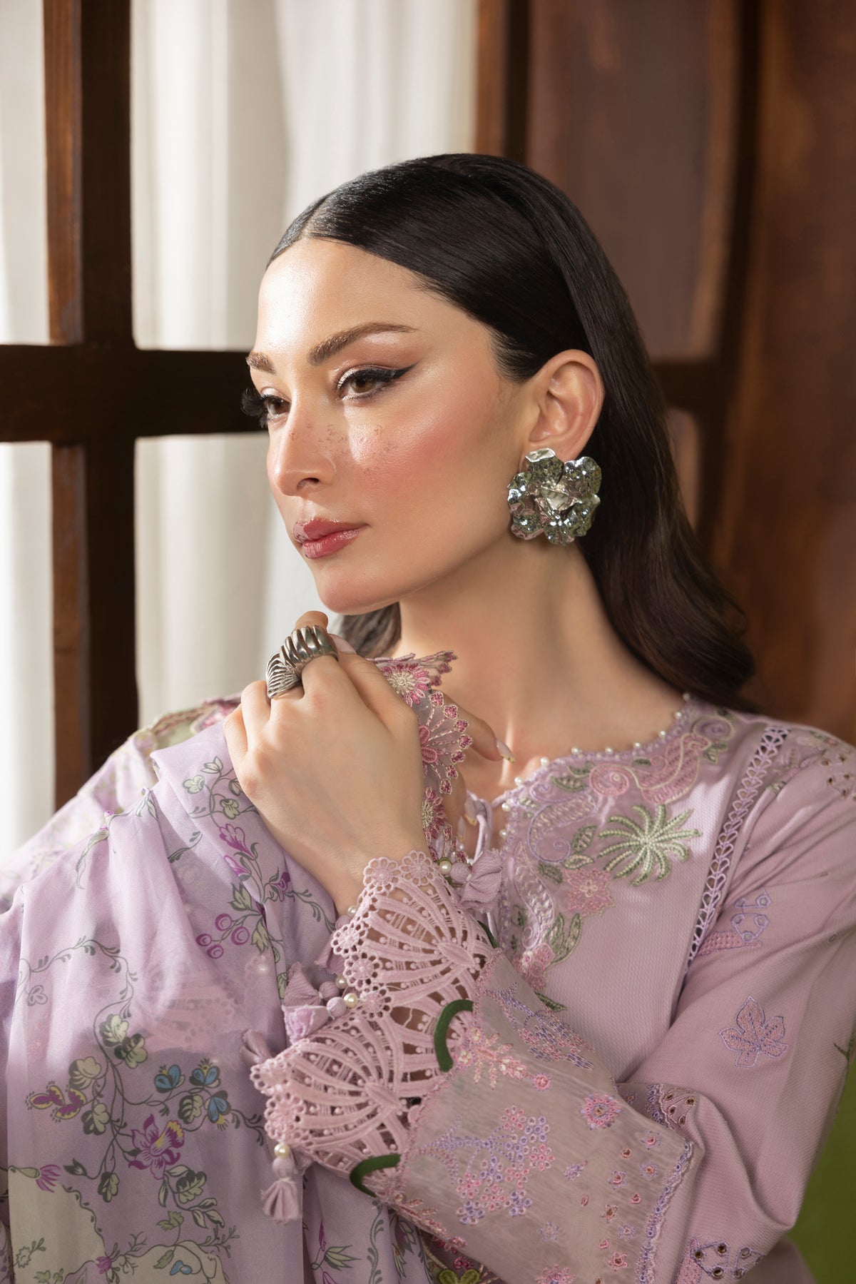 ORCHID -CAMBRIC COTTON EMBROIDERED-10021