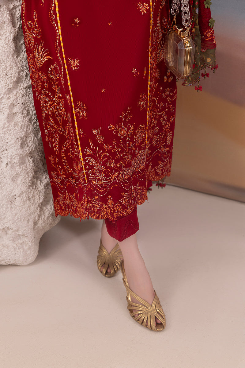 MERLOT-CAMBRIC COTTON EMBROIDERED-