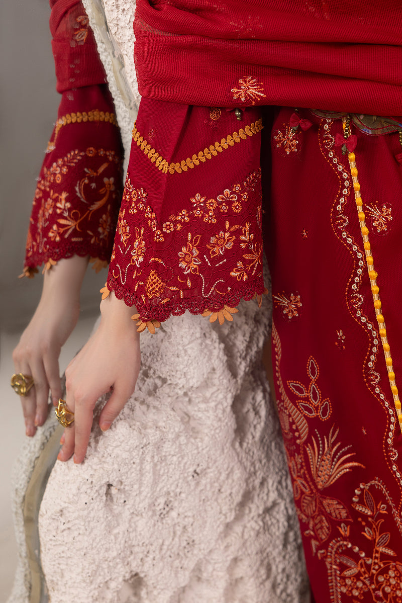 MERLOT-CAMBRIC COTTON EMBROIDERED-